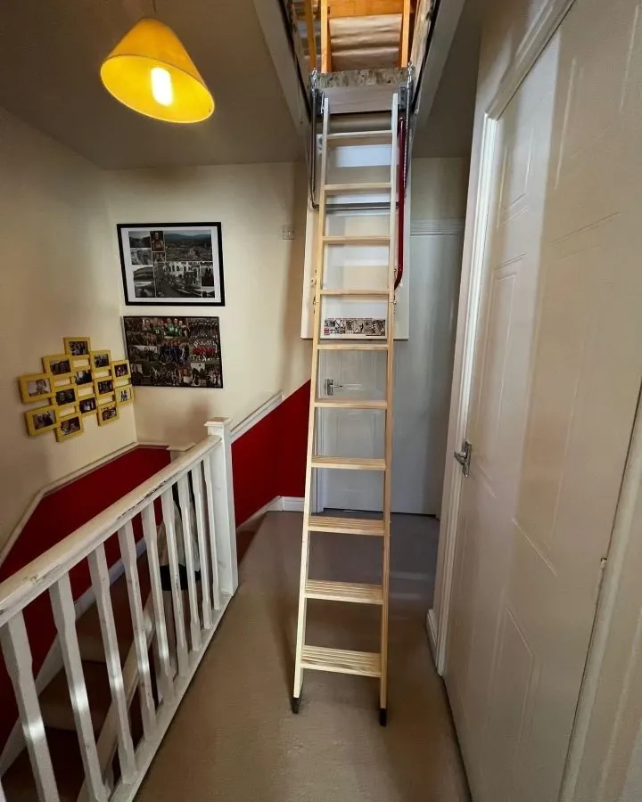 Loft ladder installed by TG Loft Boarding