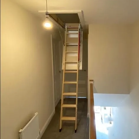 Keylite loft ladder supplied and fitted by TG Loft Boarding