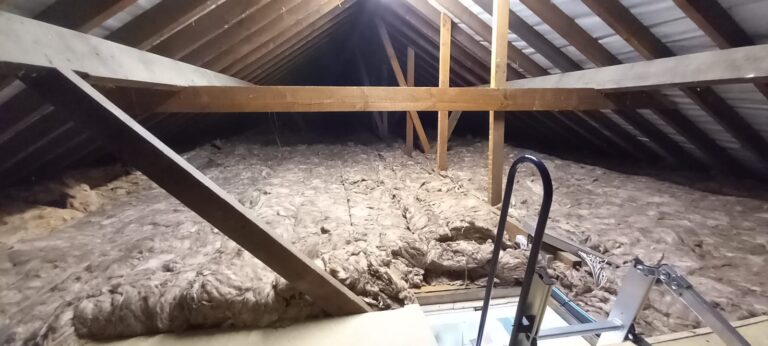 Loft insulation installed by TG Loft Boarding