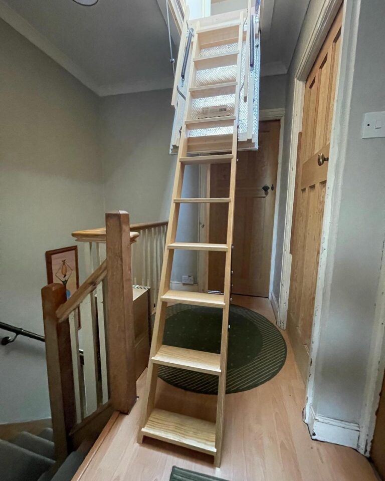 Loft ladder installed by TG Loft Boarding