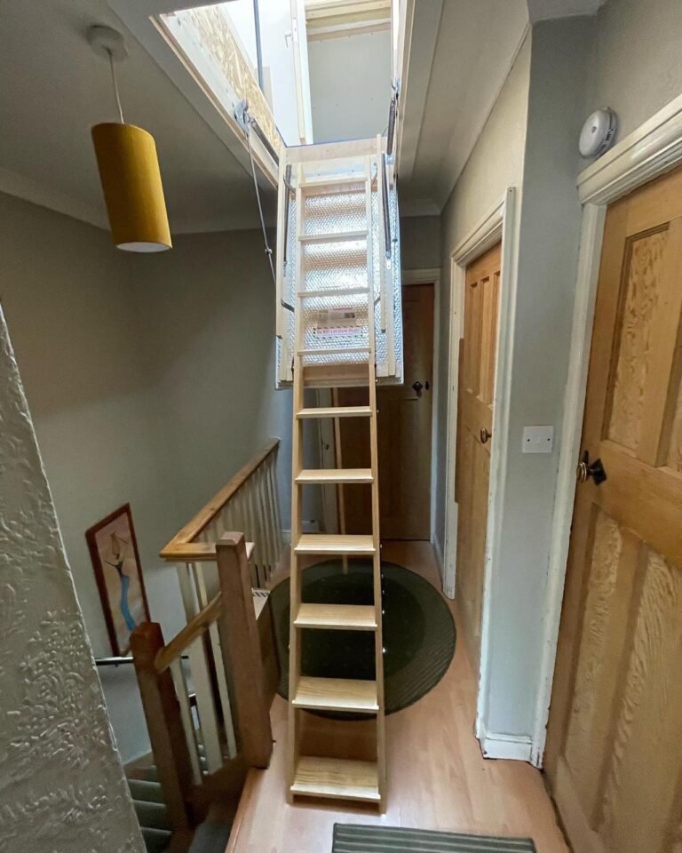 Loft ladder installed by TG Loft Boarding