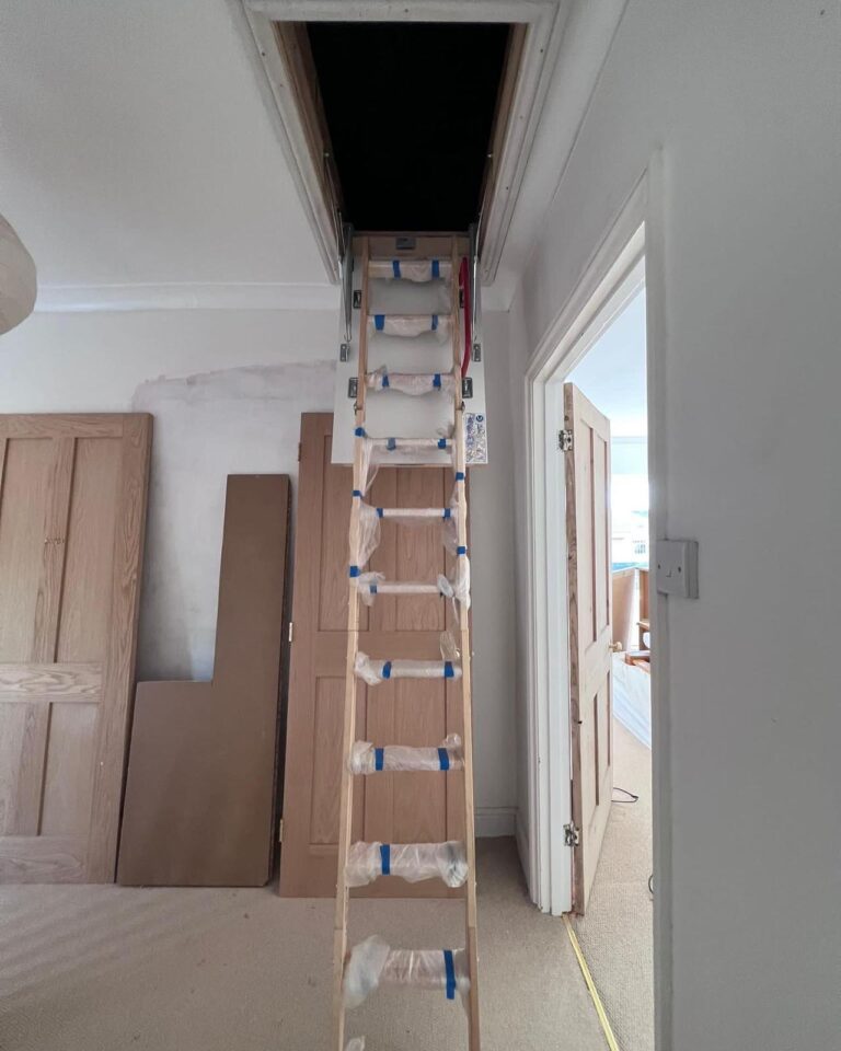 Loft ladder installed by TG Loft Boarding