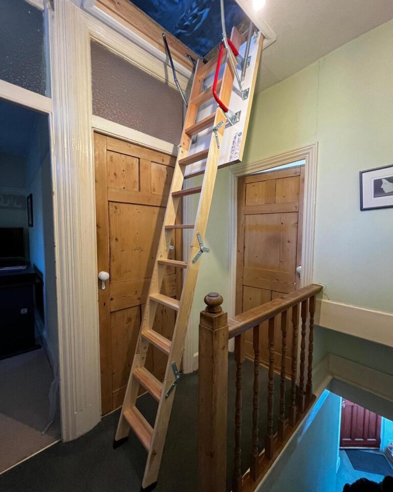 Loft ladder installed by TG Loft Boarding