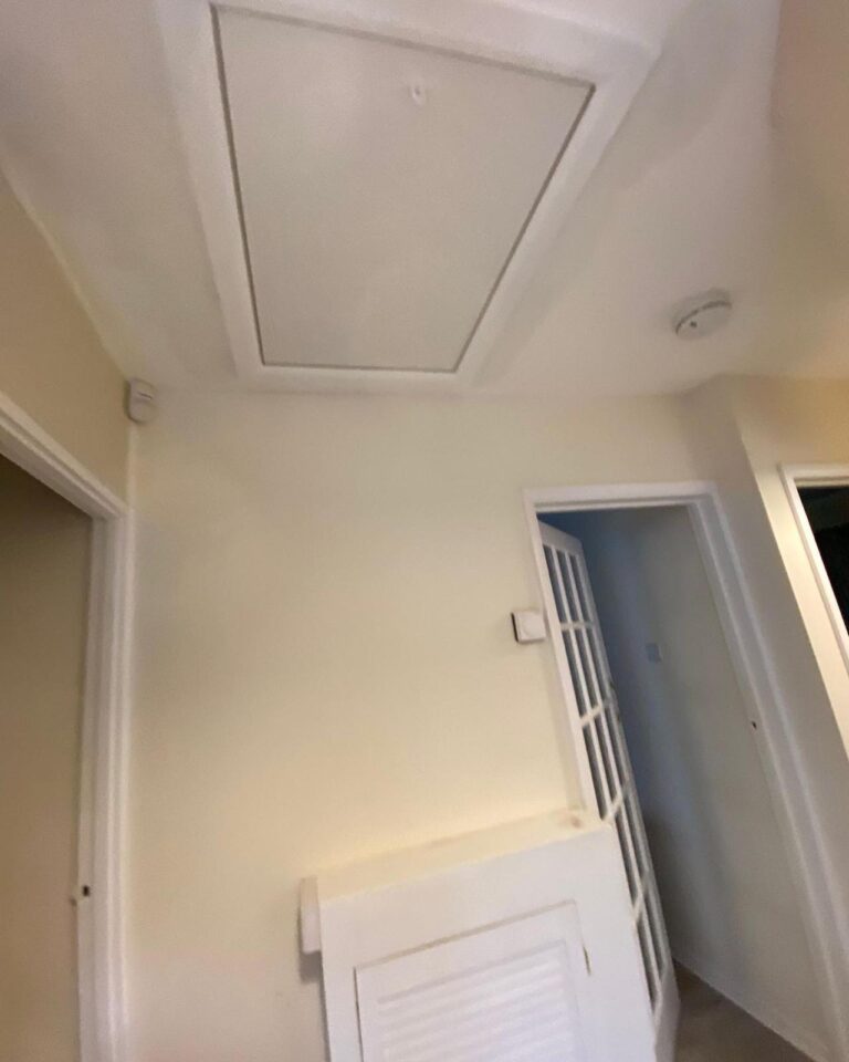 Insulated loft hatch fitted by TG Loft Boarding