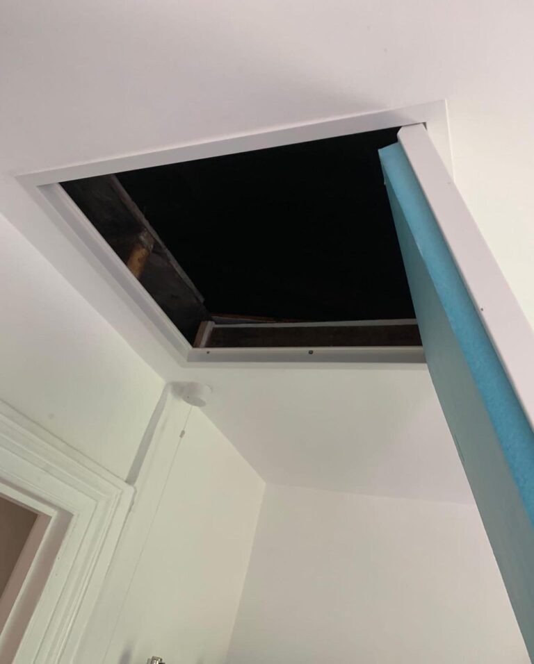 Insulated loft hatch fitted by TG Loft Boarding