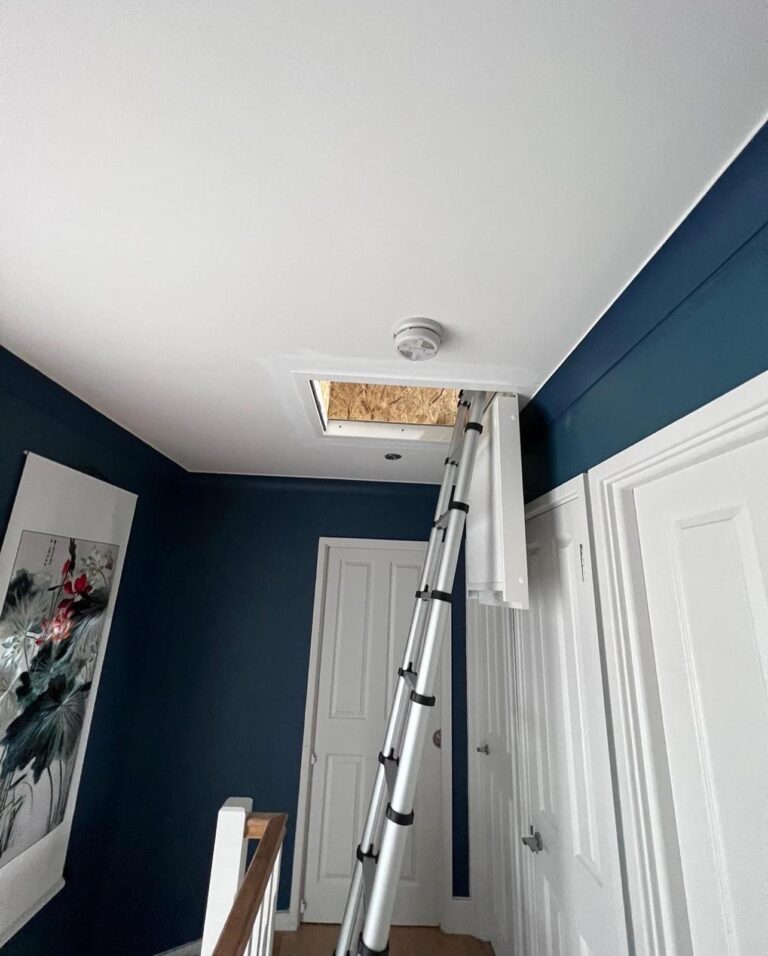 Insulated loft hatch fitted by TG Loft Boarding