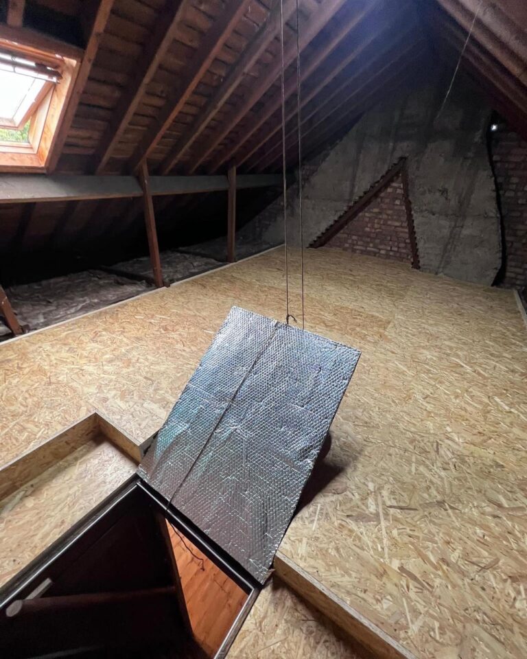 Insulated loft hatch fitted by TG Loft Boarding