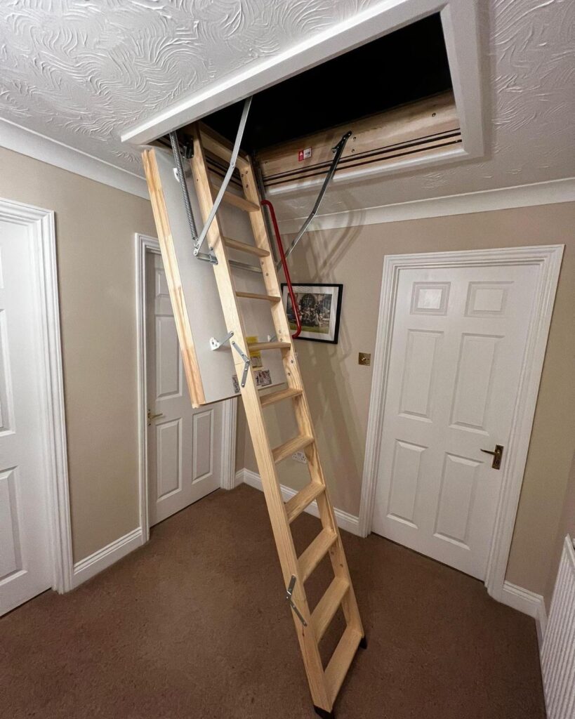 Loft ladder installation by TG Loft Boarding
